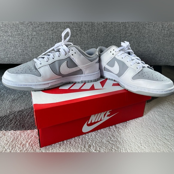 Men’s Nike Dunk Lows Retro White Grey Size 9US - Picture 3 of 7